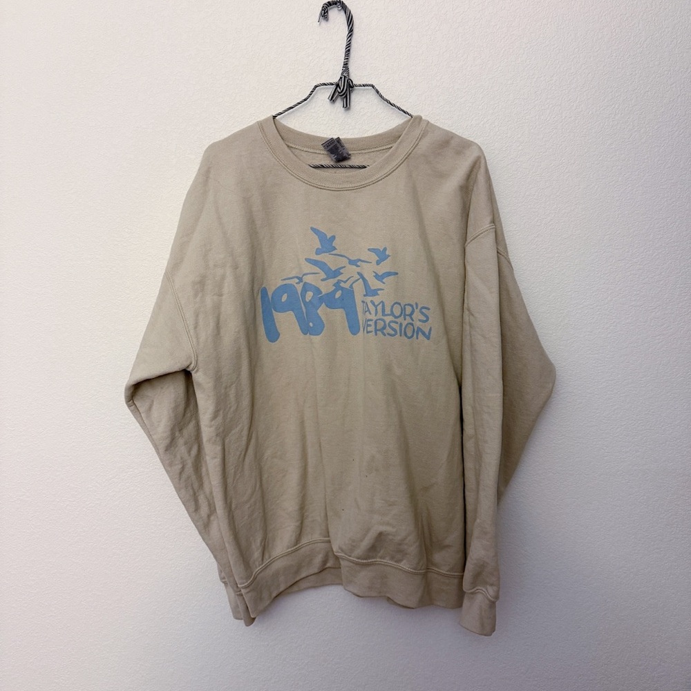 1989 Taylor Swift Beige Crewneck